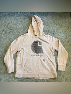 Carhartt Light Pink Logo Pullover Hoodie